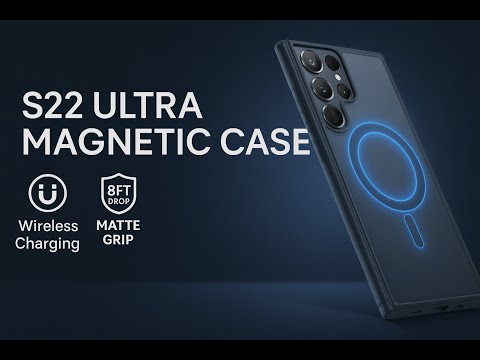 TOCOL Magnetic for Samsung Galaxy S24 FE Case, [15FT Military Grade Protection] [Compatible for Mag-Safe] Translucent Matte Hard Back for Galaxy S24 FE 6.7 Inch, Magnetic-Blue video review thumbnail