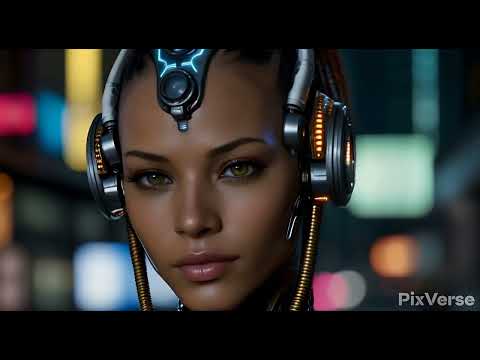 🌃 Captivating Biopunk Cyborg: Neo-Dada Visionary Art Close-Up 🖤🔍