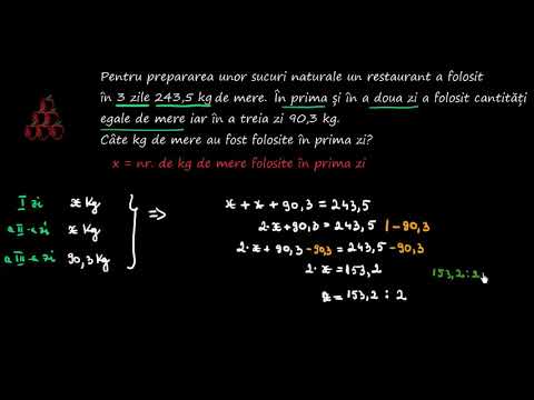 Probleme care se rezolvă cu ajutorul ecuațiilor (nr.zecimale) | Lectii-Virtuale.ro