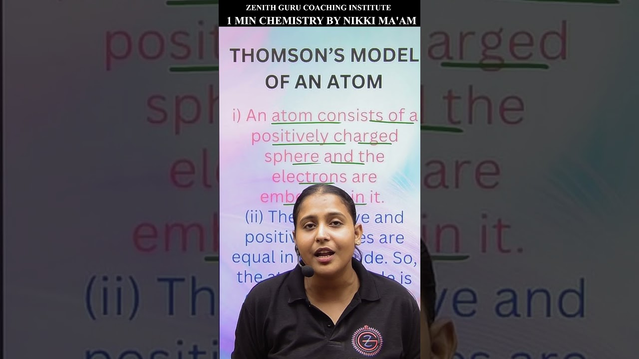 1 Min  Chemistry 364 I thomson model of atom l Class 9 l #viral #youtubeshorts