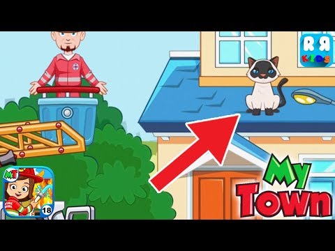 My Town : Fire station Rescue - Firefighter rescue Cat - YouTube