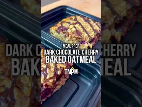 Dark Chocolate Cherry Baked Oatmeal