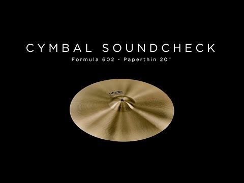 PAISTE CYMBAL SOUNDCHECK - Formula 602 Paperthin 20"