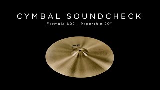 Video thumbnail for PAISTE CYMBAL SOUNDCHECK - Formula 602 Paperthin 20" by Paiste Cymbals