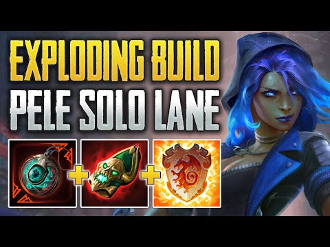 THIS NEW EXPLODING BUILD CHUNKS! Pele Solo Gameplay (SMITE PTS Conquest)