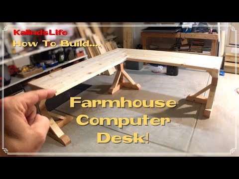How to Build this Awesome Farmhouse Corner Desk
