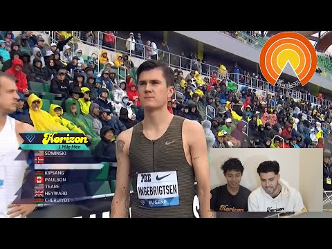 2022 BOWERMAN MILE MEN FULL RACE REACTION - KIING Jakob Ingebrigtsen  - Pre Classic Diamond League