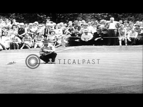 Lloyd Eugene Mangrum wins the National Open Championship in a three-way playoff a...HD Stock Footage