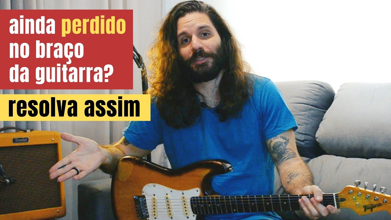 Como visualizar as notas na guitarra | CAGED | Sistema 5