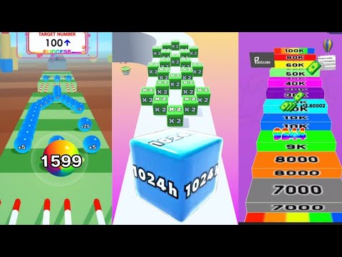 2048 | Jelly Run 2048 | Calculate Ball Run 2048 | Number Run Race 3 in one Gameplay #36