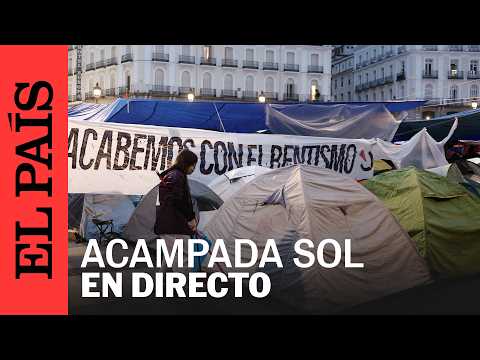DIRECTO | Tercera acampada en Sol a esperas de la aprobación de un decreto de vivienda | EL PAÍS