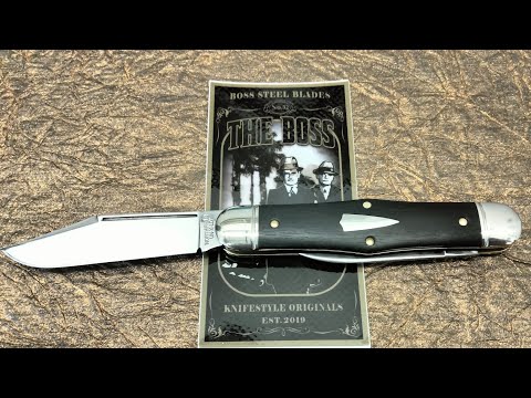 2024 ~ GEC ~ Boss Steel Blades ~ “The Boss” in Gabon Ebony ~ EVERYTHING YOU WANT IN A POCKET KNIFE