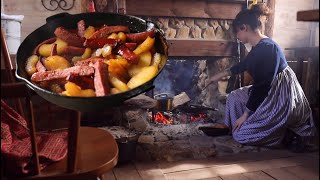 A Supper From 1803 - Winter Preserved Apples Cooking