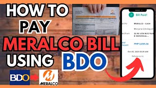 HOW TO PAY YOUR MERALCO BILL USING BDO ONLINE BANKING |Paano magbayad sa Meralco Bill gamit ang BDO