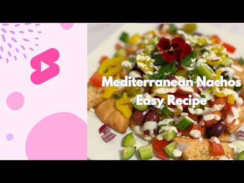 How to make mediterranean nachos with beet hummus, easy recipe!