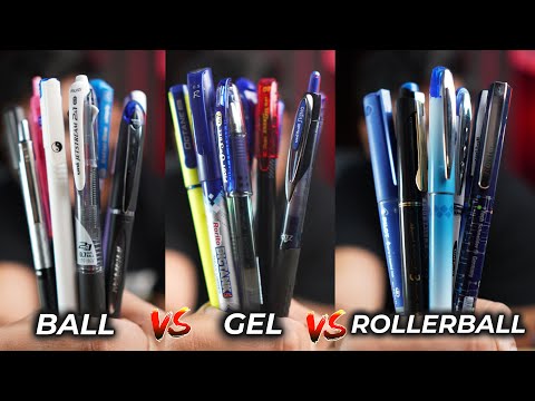 Ball Vs Gel Vs Rollerball Pens  |The Best Pen Choice for different use + Best Pens Recommendation ✨