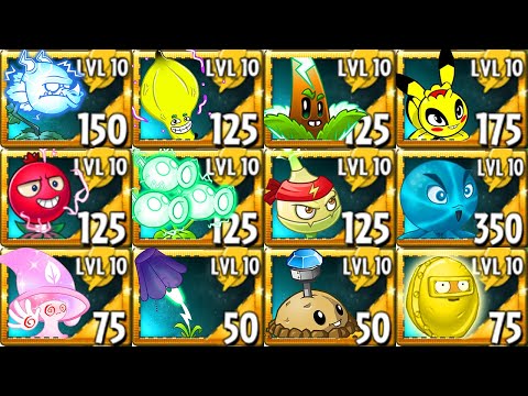 All ELECTRIC Plants Max Level Power-Up! vs Knight Zombie in Plants vs. Zombies 2