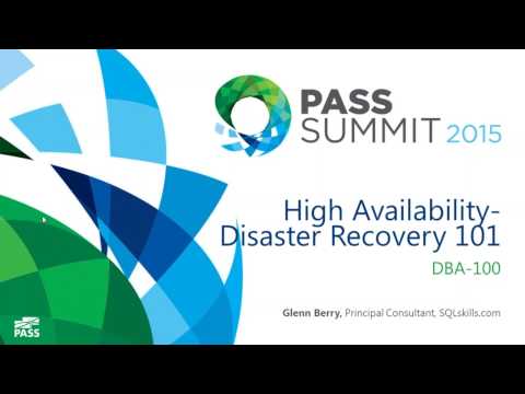 High Availability Disaster Recovery 101