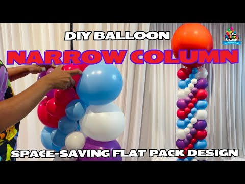 DIY Narrow Balloon Column | Flat Balloon Column