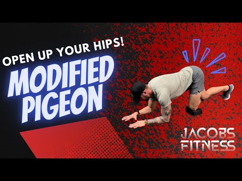 Modified PIGEON STRETCH to RELEASE tight HIPS