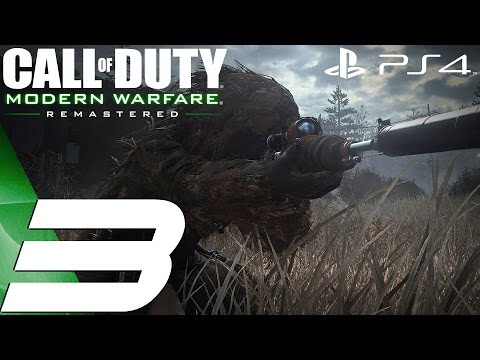 Call of Duty Modern Warfare Remastered (PS4) - Gameplay Walkthrough Part 3 - Hunted & War Pig