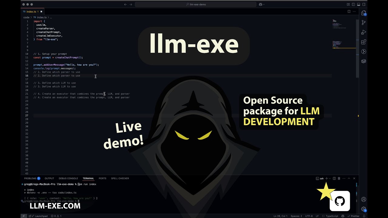 llm-exe demo video