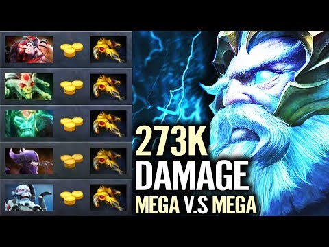 Epic MAGIC Damage vs 5 MAN BKB..!! 273000 Damge Zeus Megacreeps vs Megacreeps Dota 2 Gameplay