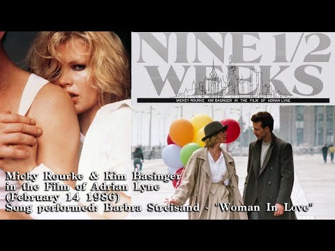 Mickey Rourke and Kim Basinger in the Film of "Nine 1/2 Weeks"