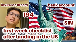 THINGS TO DO AFTER LANDING IN THE US AS AN INTERNATIONAL STUDENT | SIM, I94, INSURANCE, BANK ACCOUNT