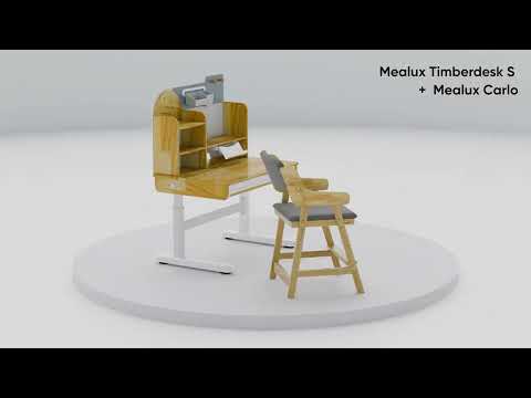 Комплект стол Mealux Timberdesk S и кресло Mealux Carlo (BD-685 Wood S + KD-050 G)