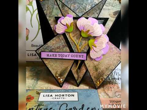 LISA ROBSON SHOWS HOW TO CREATE A CROSS OVER THREE POINT CARD USING PRODUCTS FROM LISA HORTON CRAFTS