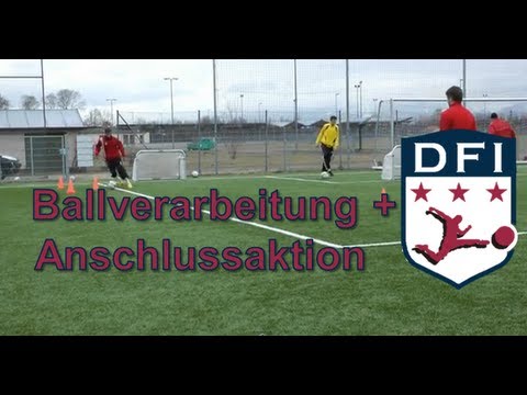 Trainingseinheit am DFI: Ballverarbeitung mit Anschlußaktion - Übung 4