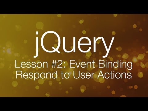 jQuery Tutorial 2 Event Binding jQuery Tutorial for Beginners