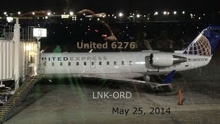 preview picture of video 'United 6276 from LNK to ORD in a CRJ-200'