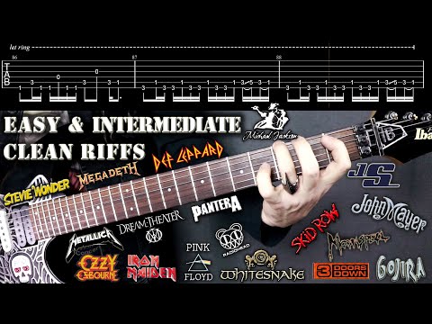 20 Cool Clean Guitar Riff You Should Learn Today  | With Tabs