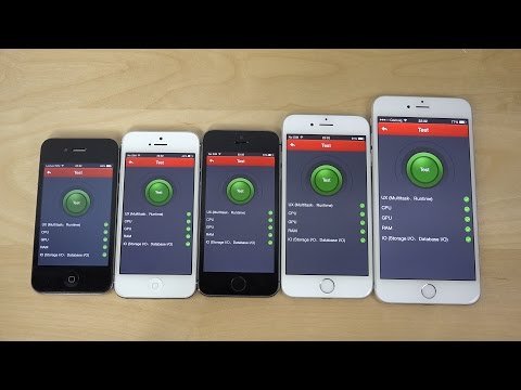 iPhone 6 Plus vs. iPhone 6 vs. iPhone 5S vs. 5 vs. 4S AnTuTu iOS 8.2 Beta 4 Review