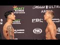 FERNANDO VARGAS JR VS KODY KOBOSKI FULL WEIGH IN AND FACE OFF VIDEO | PBC THURMAN VS BARRIOS
