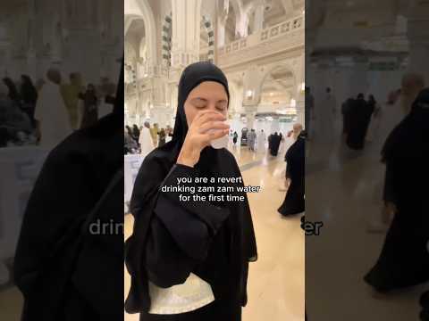 Drinking Zam Zam water for the first Time | You are a Revert | #Shorts