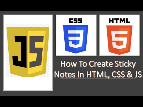 Javascript Tutorial How To Create Sticky Notes In Html Css Js