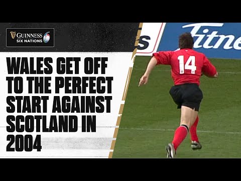 Wales score after three minutes against Scotland in 2004