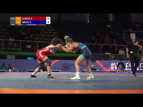 Round 4 WW - 72 kg: A. OZBEGE (TUR) v. S. GROTE (USA)
