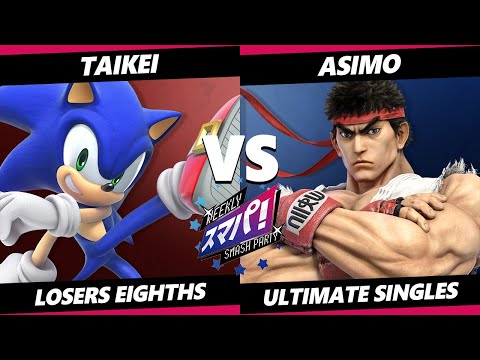 Sumapa 68 Top 8 - Taikei (Sonic) Vs. Asimo (Ryu) SSBU Ultimate Tournament