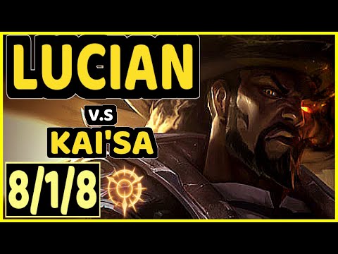SHYNON (LUCIAN) vs KAI'SA - 8/1/8 KDA BOTTOM ADC CHALLENGER GAMEPLAY - NA