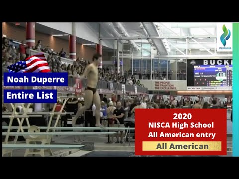 2020 Noah Duperre Boy All America Diving champion  NISCA High School 1 Meter
