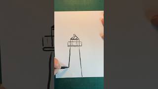 How to Draw a Lighthouse Easy (using the Number 97) For Kids!