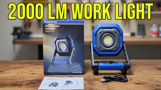 Bright, Tough & Portable! 2000LM Rechargeable LED Work Light Review