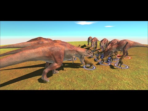 Animal Revolt Battle Simulator - DEATH MATCH - T-REX - allosaurus - Tigers