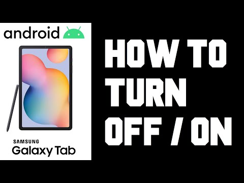 Android Tablet Won't Turn Off - Samsung Galaxy Tab S6 Lite How To Turn Off - How To Turn On Help