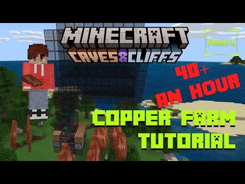 AFK Copper farm in 1.17 - Minecraft Bedrock console xbox ps4 switch pc MCPE