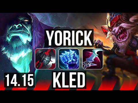 YORICK vs KLED (TOP) | 8 solo kills, 1300+ games, Legendary | EUW Master | 14.15